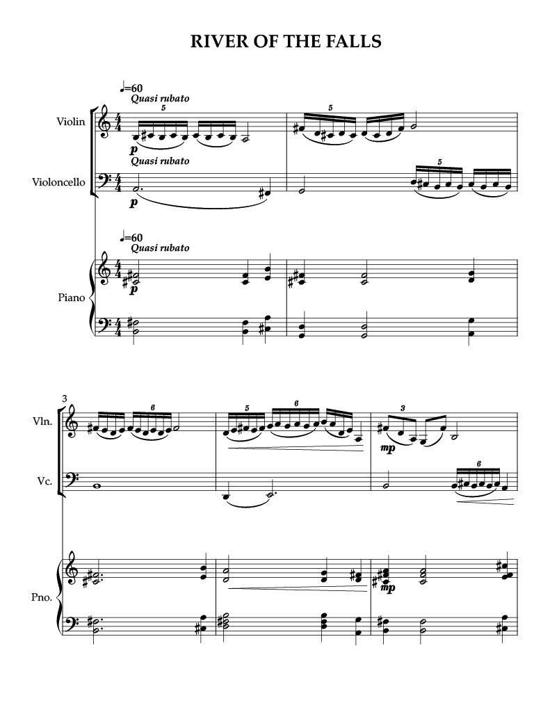 RIVER OF THE FALLS (for Piano Trio)