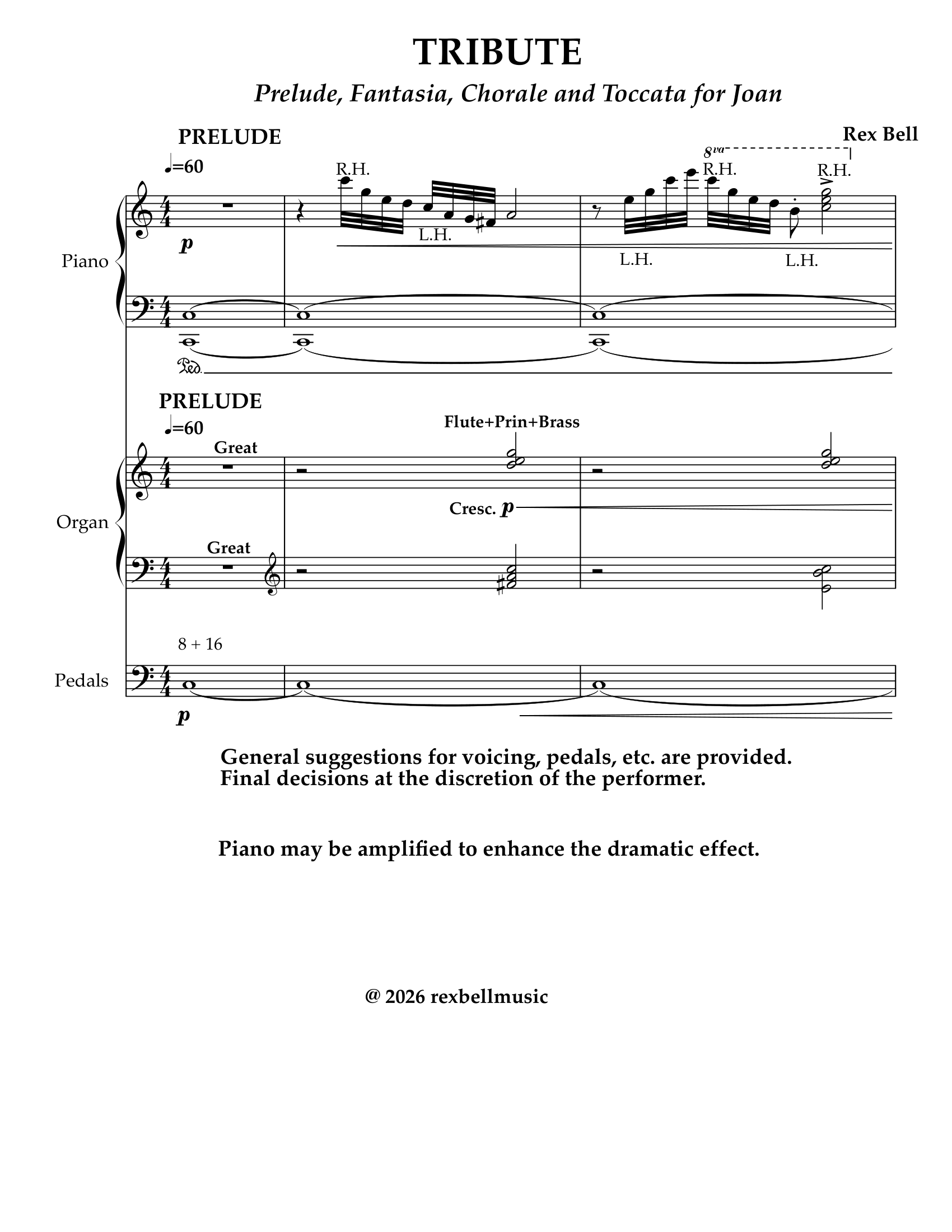 TRIBUTE (for Organ and Piano)